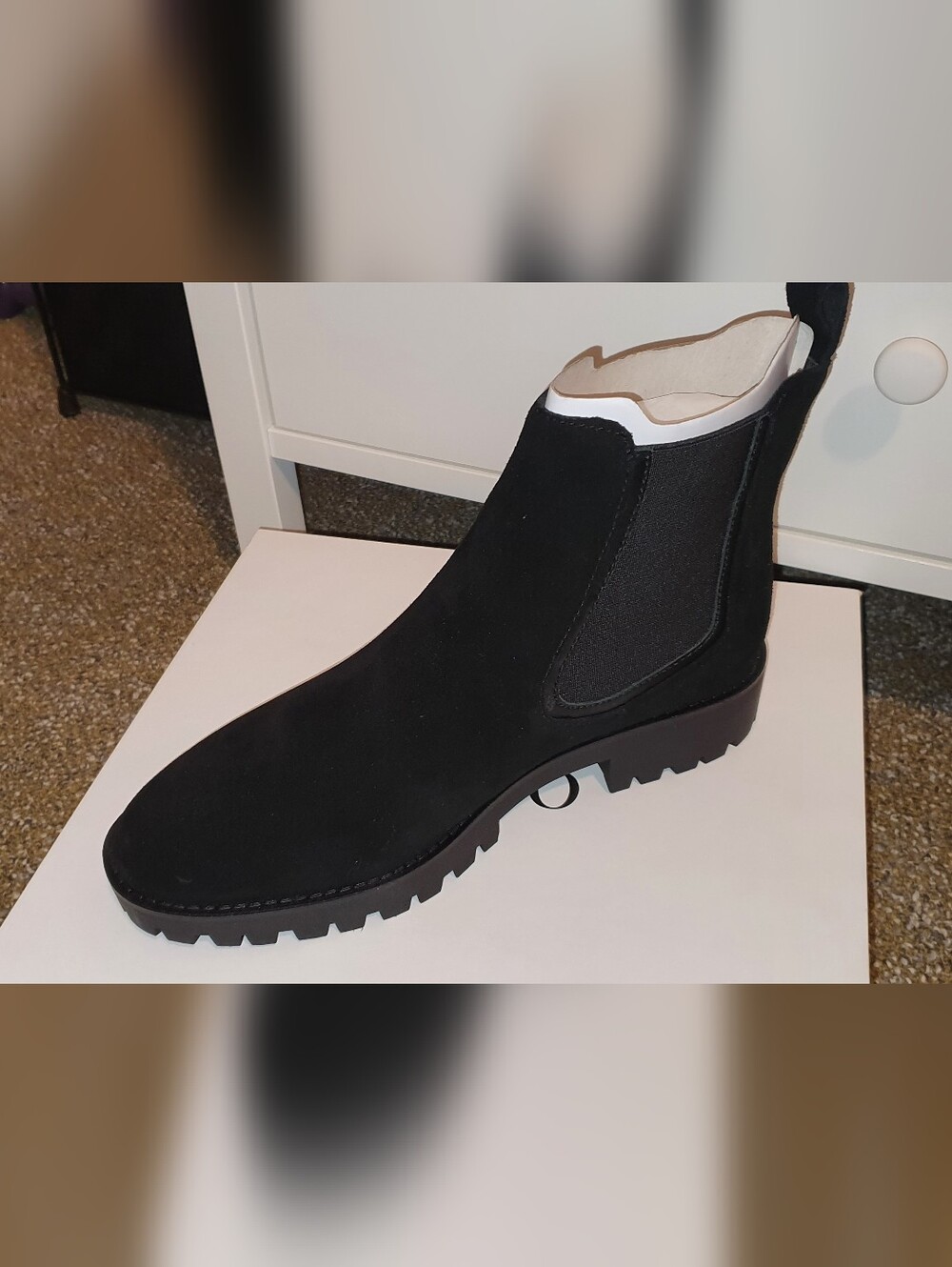 Quince Italian Suede Lug Sole Chelsea Boot